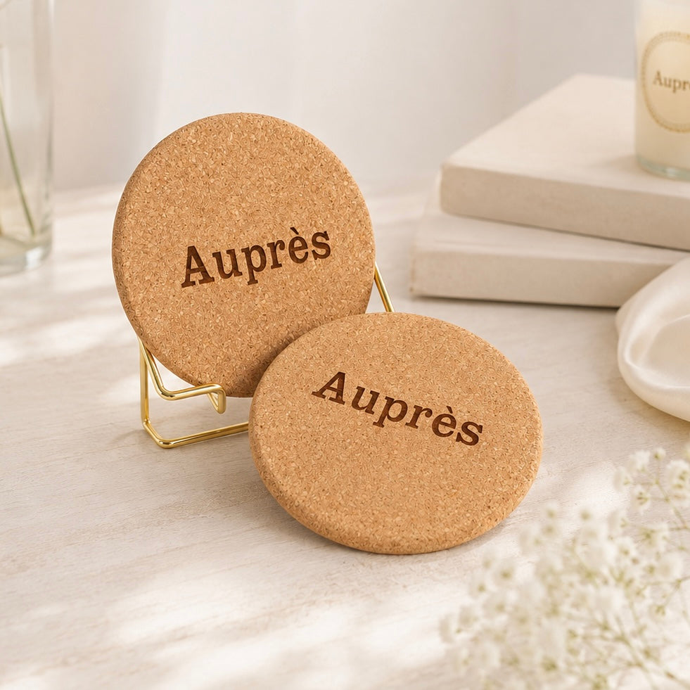 Auprès Cork Coasters (Set of 2)