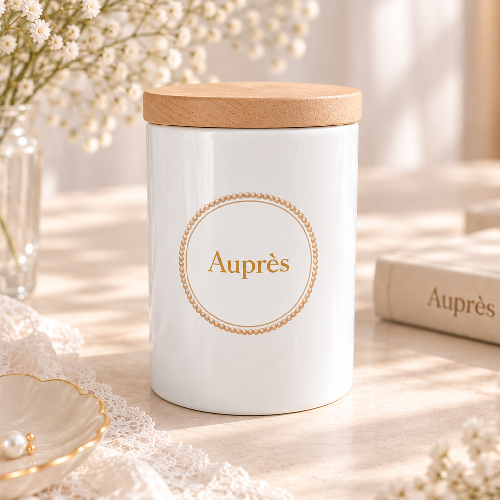 Auprès Logo Canister