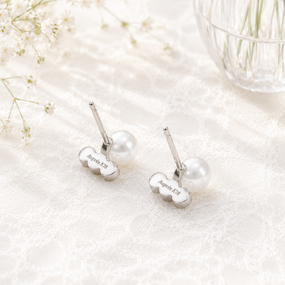 Harmony Single Pearl Earrings/WG