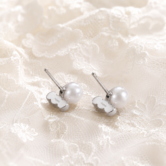Harmony Single Pearl Earrings/WG