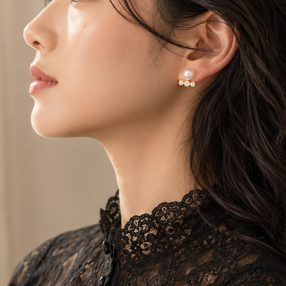 Harmony Single Pearl Earrings/YG